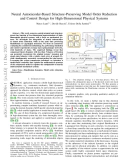Neural Autoencoder-Based Structure-Preserving Model Order Reduction and
  Control Design for High-Dimensional Physical Systems