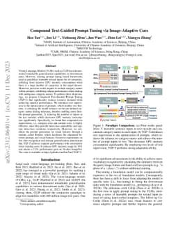 Compound Text-Guided Prompt Tuning via Image-Adaptive Cues