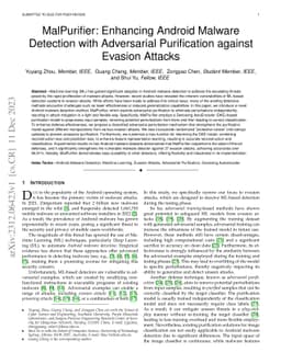 MalPurifier: Enhancing Android Malware Detection with Adversarial
  Purification against Evasion Attacks