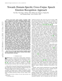 Towards Domain-Specific Cross-Corpus Speech Emotion Recognition Approach