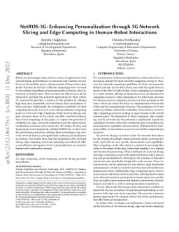 NetROS-5G: Enhancing Personalization through 5G Network Slicing and Edge
  Computing in Human-Robot Interactions