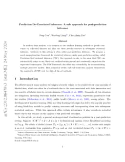 Prediction De-Correlated Inference: A safe approach for post-prediction
  inference
