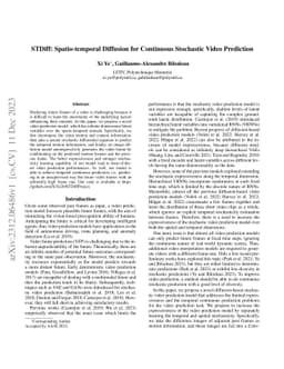 STDiff: Spatio-temporal Diffusion for Continuous Stochastic Video
  Prediction