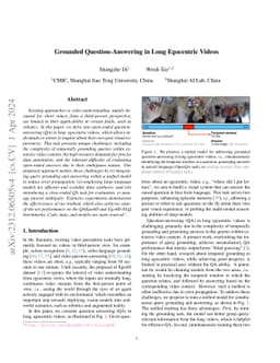 Grounded Question-Answering in Long Egocentric Videos