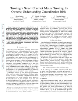 Trusting a Smart Contract Means Trusting Its Owners: Understanding
  Centralization Risk