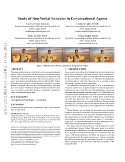 Study of Non-Verbal Behavior in Conversational Agents