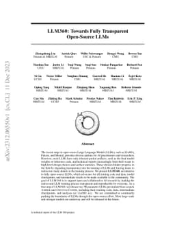 LLM360: Towards Fully Transparent Open-Source LLMs