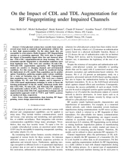 On the Impact of CDL and TDL Augmentation for RF Fingerprinting under
  Impaired Channels