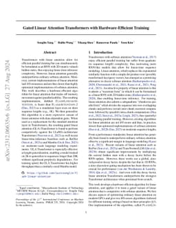 Gated Linear Attention Transformers with Hardware-Efficient Training