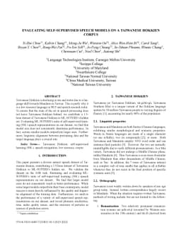 Evaluating Self-supervised Speech Models on a Taiwanese Hokkien Corpus