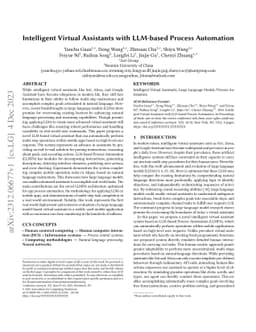 Intelligent Virtual Assistants with LLM-based Process Automation