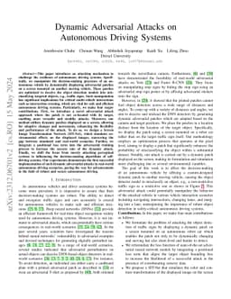 Dynamic Adversarial Attacks on Autonomous Driving Systems