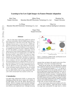 Learning to See Low-Light Images via Feature Domain Adaptation