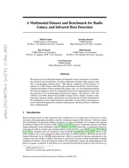 A Multimodal Dataset and Benchmark for Radio Galaxy and Infrared Host
  Detection
