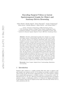 Encoding Surgical Videos as Latent Spatiotemporal Graphs for Object and
  Anatomy-Driven Reasoning
