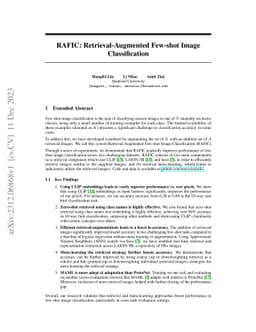 RAFIC: Retrieval-Augmented Few-shot Image Classification