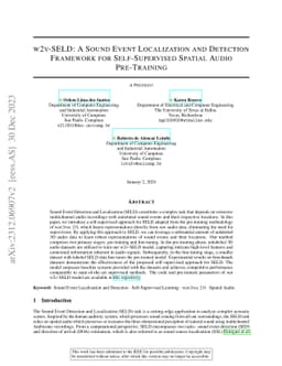 w2v-SELD: A Sound Event Localization and Detection Framework for
  Self-Supervised Spatial Audio Pre-Training