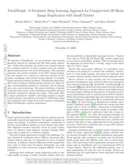 PatchMorph: A Stochastic Deep Learning Approach for Unsupervised 3D
  Brain Image Registration with Small Patches