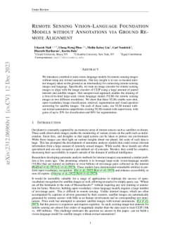 Remote Sensing Vision-Language Foundation Models without Annotations via
  Ground Remote Alignment