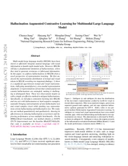 Hallucination Augmented Contrastive Learning for Multimodal Large
  Language Model