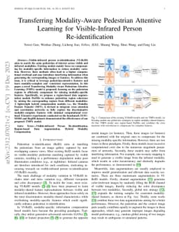 Transferring Modality-Aware Pedestrian Attentive Learning for
  Visible-Infrared Person Re-identification