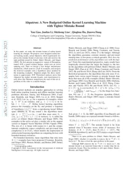 Ahpatron: A New Budgeted Online Kernel Learning Machine with Tighter
  Mistake Bound