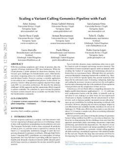 Scaling a Variant Calling Genomics Pipeline with FaaS