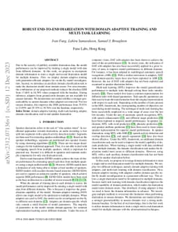 Robust End-to-End Diarization with Domain Adaptive Training and
  Multi-Task Learning