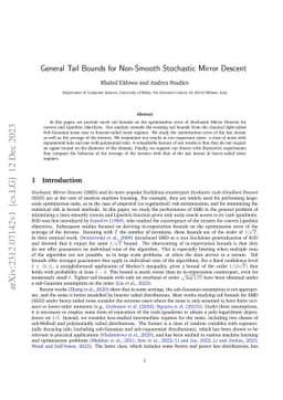 General Tail Bounds for Non-Smooth Stochastic Mirror Descent