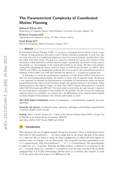The Parameterized Complexity of Coordinated Motion Planning