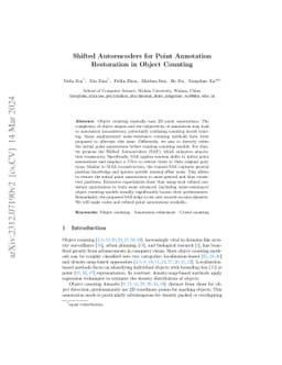 Shifted Autoencoders for Point Annotation Restoration in Object Counting