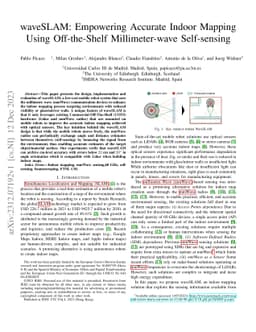 waveSLAM: Empowering Accurate Indoor Mapping Using Off-the-Shelf
  Millimeter-wave Self-sensing
