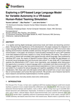 Exploring Large Language Models to Facilitate Variable Autonomy for
  Human-Robot Teaming