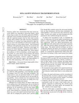 SSTA: Salient Spatially Transformed Attack