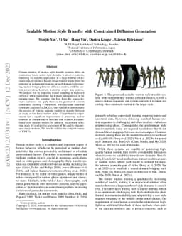 Scalable Motion Style Transfer with Constrained Diffusion Generation