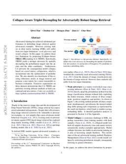 Collapse-Aware Triplet Decoupling for Adversarially Robust Image
  Retrieval