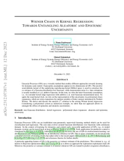 Wiener Chaos in Kernel Regression: Towards Untangling Aleatoric and
  Epistemic Uncertainty