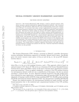Neural Entropic Gromov-Wasserstein Alignment
