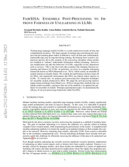 FairSISA: Ensemble Post-Processing to Improve Fairness of Unlearning in
  LLMs