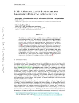 BIRB: A Generalization Benchmark for Information Retrieval in
  Bioacoustics