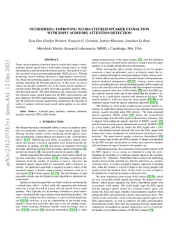 NeuroHeed+: Improving Neuro-steered Speaker Extraction with Joint
  Auditory Attention Detection