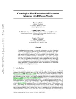 Cosmological Field Emulation and Parameter Inference with Diffusion
  Models