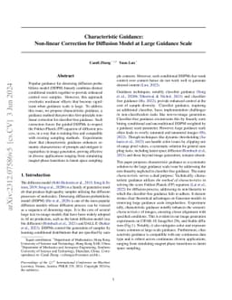 Characteristic Guidance: Non-linear Correction for Diffusion Model at
  Large Guidance Scale