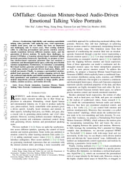 GMTalker: Gaussian Mixture-based Audio-Driven Emotional Talking Video Portraits
