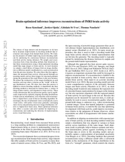 Brain-optimized inference improves reconstructions of fMRI brain
  activity