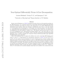 Near-Optimal Differentially Private k-Core Decomposition