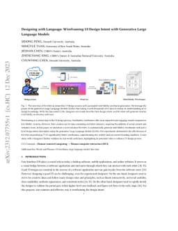 Designing with Language: Wireframing UI Design Intent with Generative
  Large Language Models