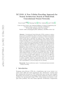XC-NAS: A New Cellular Encoding Approach for Neural Architecture Search
  of Multi-path Convolutional Neural Networks