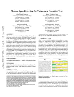 Abusive Span Detection for Vietnamese Narrative Texts