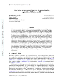 Noise in the reverse process improves the approximation capabilities of
  diffusion models